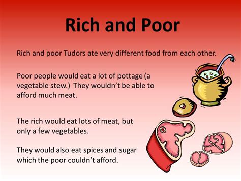 tudor food rich vs poor